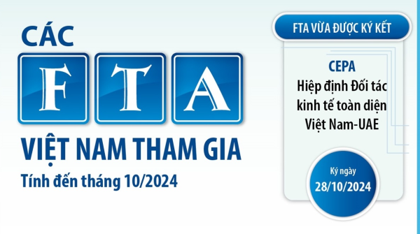 Tổng hợp các FTA của Việt Nam tính đến tháng 10/2024